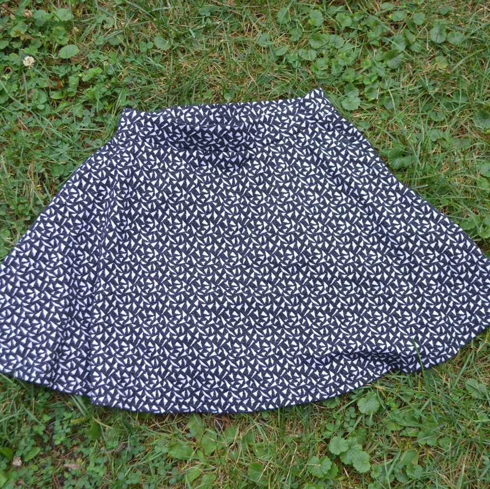 Blue & White Skater Skirt